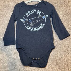 Little Sleepies Pilot in Training Navy Blue bodysuit